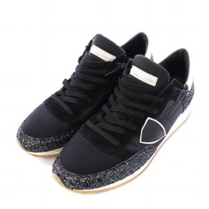 PHILIPPE MODEL ローカットスニーカー シューズ 厚底 グリッター 切替 41 黒 ブラック /BB