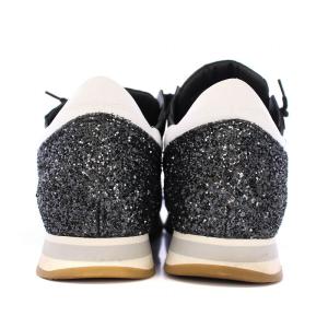 PHILIPPE MODEL ローカットスニーカー シューズ 厚底 グリッター 切替 41 黒 ブラック /BB