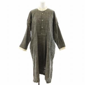 リネン ギマミックスツイードDRESS ワンピース 0 ベージュ 8035046