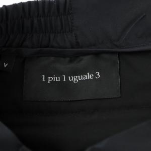 1PIU1UGUALE3 ジョガーパンツ リブ V 黒 ブラック MRP166 /AN44