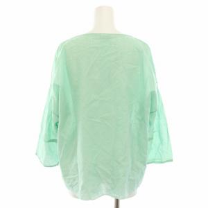 45R 歳時記 ブラウス BLOUSE シャツ 長袖 上巳 カディ刺繍 春の七草 花柄 0 ミントグリーン 7033092