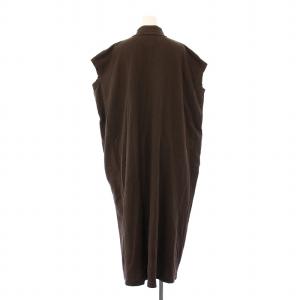 45R ハチノスカノコのMポロドレス ポロシャツ ワンピース ミモレ ロング ノースリーブ 鹿の子 F 茶 ブラウン