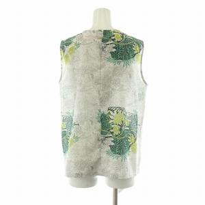 mintdesigns シャツ ブラウス ノースリーブ 花柄 2 グリーン ホワイト 39191-FL2TF06 /NQ