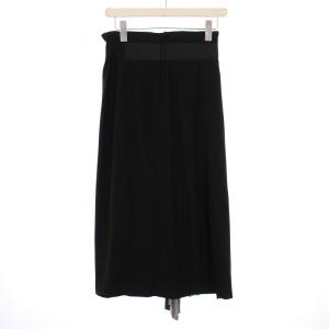 ELENDEEK フレアスカート ロング チェック柄 プリーツ 切替 1 ブラック グリーン /BM