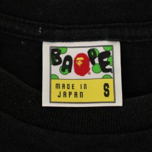 A BATHING APE Tシャツ カットソー 半袖 クルーネック ポケットチェック S 黒 /BM