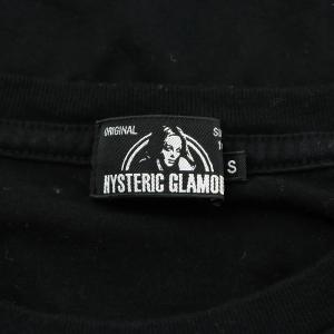 HYSTERIC GLAMOUR ガールプリント Tシャツ カットソー 半袖 バイク コットン S 黒 ブラック 0251CT33 /AN19