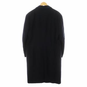 Aquascutum チェスターコート ロング丈 ウール アウター 紺 ネイビー /AN32