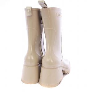 Chloe BETTY ベティ レインブーツ 長靴 ラバー 37 ベージュ /KH