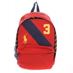 リュックサック デイパック キャンバス ロゴ 数字 刺繍 赤 レッド /BB