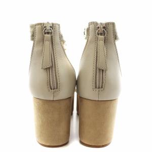 BRUNELLO CUCINELLI サンダル 厚底 ストラップ ビジュー 36 グレー ベージュ