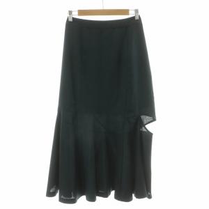 23SS カットアウトマーメイドスカート ロング 36 ブラック 0323221086 /NQ