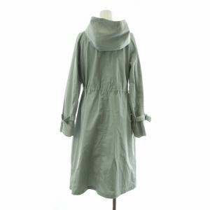 GRACE CONTINENTAL ジップアップコート フーディー ロング アウター 36 ライトブルー 19162250 /NQ