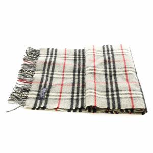 burberrys ヴィンテージ マフラーノバチェック ウール グレー