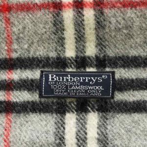 burberrys ヴィンテージ マフラーノバチェック ウール グレー