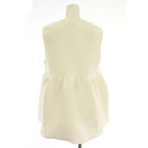 UNITED ARROWS ミニフリル ニットベスト 1518-106-1727 ノースリーブ F 白 ホワイト /G