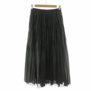 Diagram 24SS トリコットプリーツスカート フレア ロング 36 ブラック 0324121049 /NQ