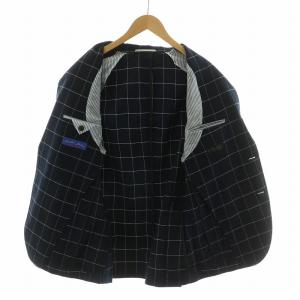 HILTON テーラードジャケット シングル チェック L ネイビー JKT-A4 /NQ