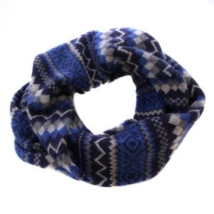 BURBERRY BLACK LABEL スヌード ネックウォーマー マフラー 総柄 青 グレー /BM