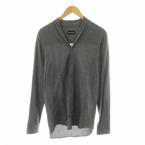 シャツ 総柄 長袖 40 ブラック グレー L1CF4T /NQ