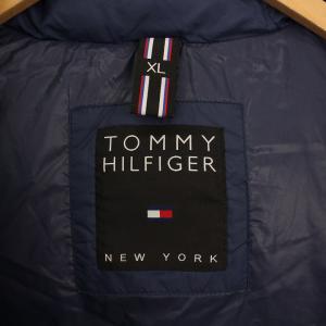 TOMMY HILFIGER ダウンベスト ジャケット ジップアップ ナイロン XL 紺 7805801 /BM
