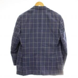 Brooks Brothers テーラードジャケット 38124-11 チェック ブレザー 背抜き 40 青 ブルー /G