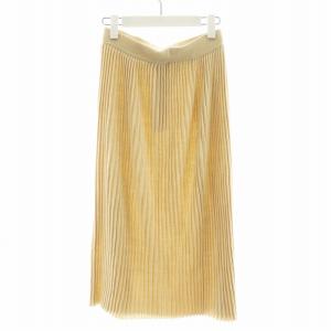 MAX MARA WEEKEND LINE ニットスカート プリーツスカート ひざ丈 カシミヤ混 S ベージュ 530601730700 /AN34