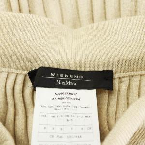 MAX MARA WEEKEND LINE ニットスカート プリーツスカート ひざ丈 カシミヤ混 S ベージュ 530601730700 /AN34