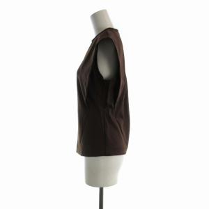 STUNNING LURE カットソー ノースリーブ クルーネック S 茶 ブラウン 1125803652200 /RO