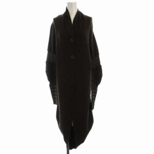 マリテ フランソワ ジルボー カーディガン ロング フーディー 長袖 M 茶 ブラウン F7-8299