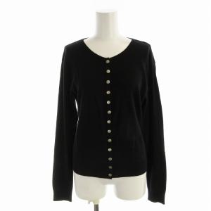 カーディガン ニット 長袖 2 黒 ブラック /EE