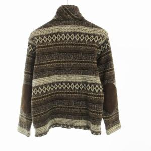 Engineered Garments カーディガン ニット ネイティブ 裏起毛 長袖 XS 茶 ブラウン 白 ホワイト /RO