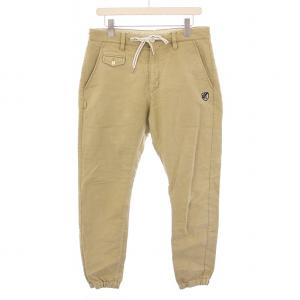 ゴルフウェア ロングパンツ テーパード スラックス ジップフライ ストレッチ ロゴ 刺繍 4 ベージュ