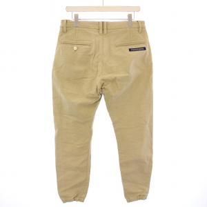 PEARLY GATES ゴルフウェア ロングパンツ テーパード スラックス ジップフライ ストレッチ ロゴ 刺繍 4 ベージュ