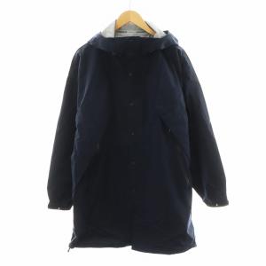 3レイヤービッグフラップコート 3LAYER BIG FLAP COAT ロング丈 フード L 紺 ネイビー