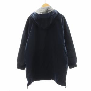 GRAMiCCi 3レイヤービッグフラップコート 3LAYER BIG FLAP COAT ロング丈 フード L 紺 ネイビー