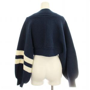 Diagram GRACE CONTINENTAL 24SS 畦ショートニットカーディガン 0324153122 リブニット ボレロ カーディガン 36 ネイビー