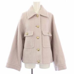 22AW モヘヤシャギーオーバージャケット ショートコート 36 ピンク 0322401356 /TK