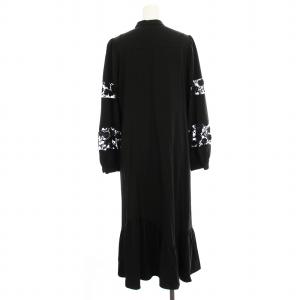 Diagram GRACE CONTINENTAL 23SS レースライン切替シャツワンピース ロング 刺繍 長袖 36 黒 0323135437 /YM