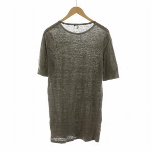 BALMAIN Tシャツ カットソー 無地 半袖 S ブラウン J609B123 /NQ