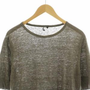 BALMAIN Tシャツ カットソー 無地 半袖 S ブラウン J609B123 /NQ