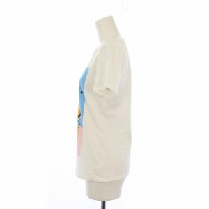 MAX MARA WEEKEND LINE Tシャツ カットソー 半袖 クルーネック プリント 白 /BM