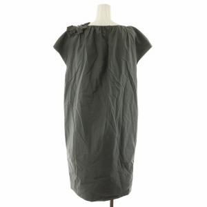BRUNELLO CUCINELLI ワンピース 半袖 ひざ丈 スパンコール シルク混 絹 S グレー /AN48