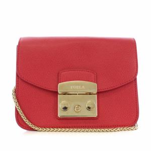 メトロポリス Metropolis ショルダーバッグ ポシエット チェーン レザー 赤 /TK