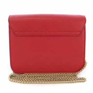 FURLA メトロポリス Metropolis ショルダーバッグ ポシエット チェーン レザー 赤 /TK