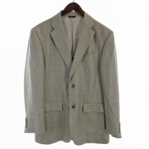 Collection テーラードジャケット 絹 シルク 麻 リネン アウター R50 46 グレー 118-202