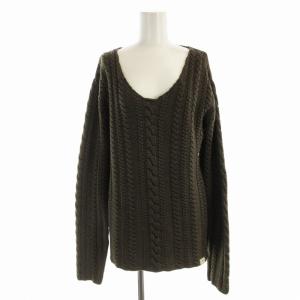 ニット セーター 長袖 茶 ブラウン /EE