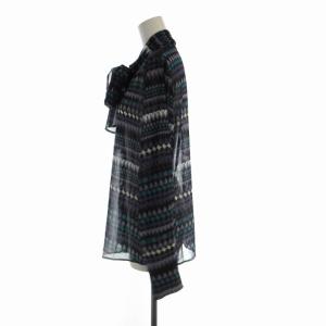 NARA CAMICIE シャツ ブラウス 総柄 リボン 長袖 3 マルチカラー 30-42-01-518 /RO