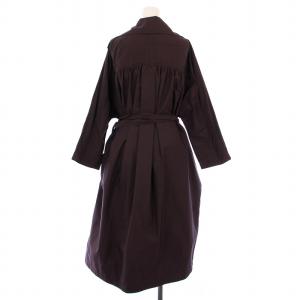 MARNI トレンチコート アウター ロング丈 ビックカラー ベルト 38 ボルドー /BB