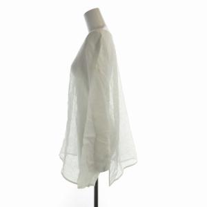 Spick&Span 23SS メッシュリネンルーズプルオーバー ニット セーター 長袖 白 ホワイト 23-051-200-2110-2-0