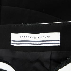 BORDERS at BALCONY 19SS ウエストボーダーフレアスカート ロング丈 36 黒 ブラック BD1921-3H-47 /AN11